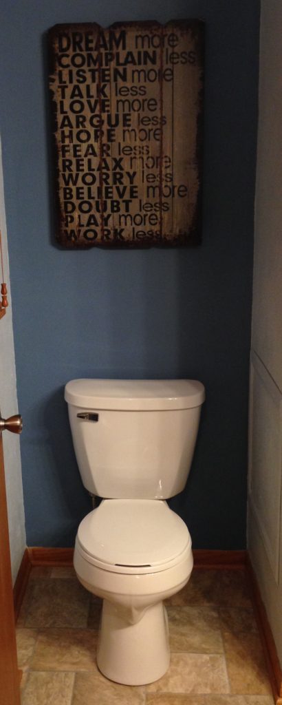 After Picture of Bathroom Renovation with New Toilet