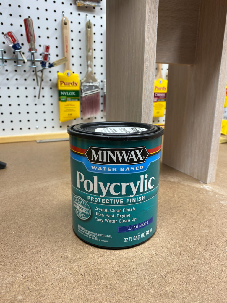 Applying Minwax Polycrylic Protective Finish to Stool