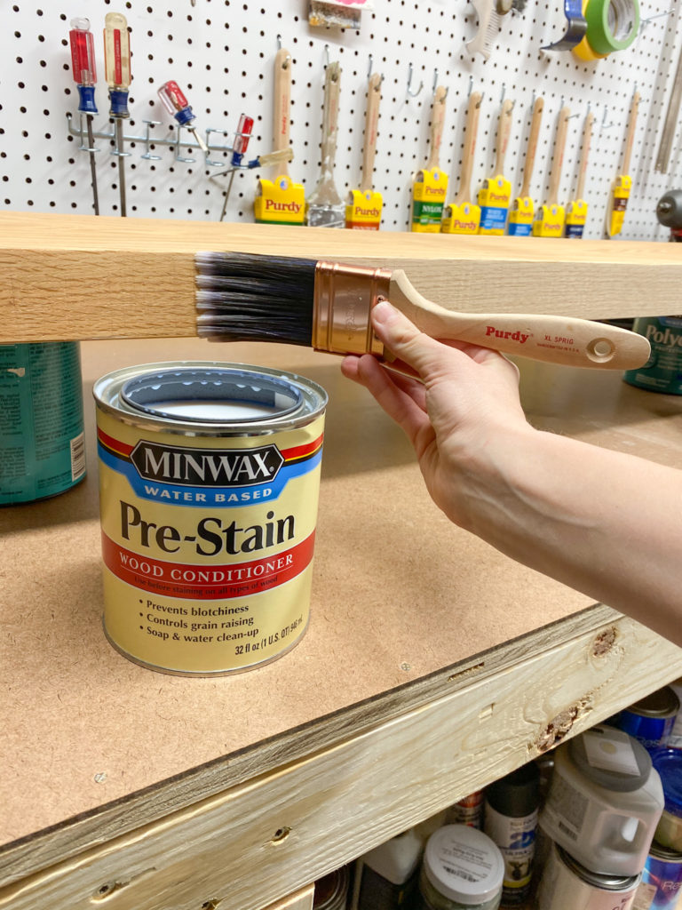 Applying pre-stain wood conditioner to fix blotchy stain