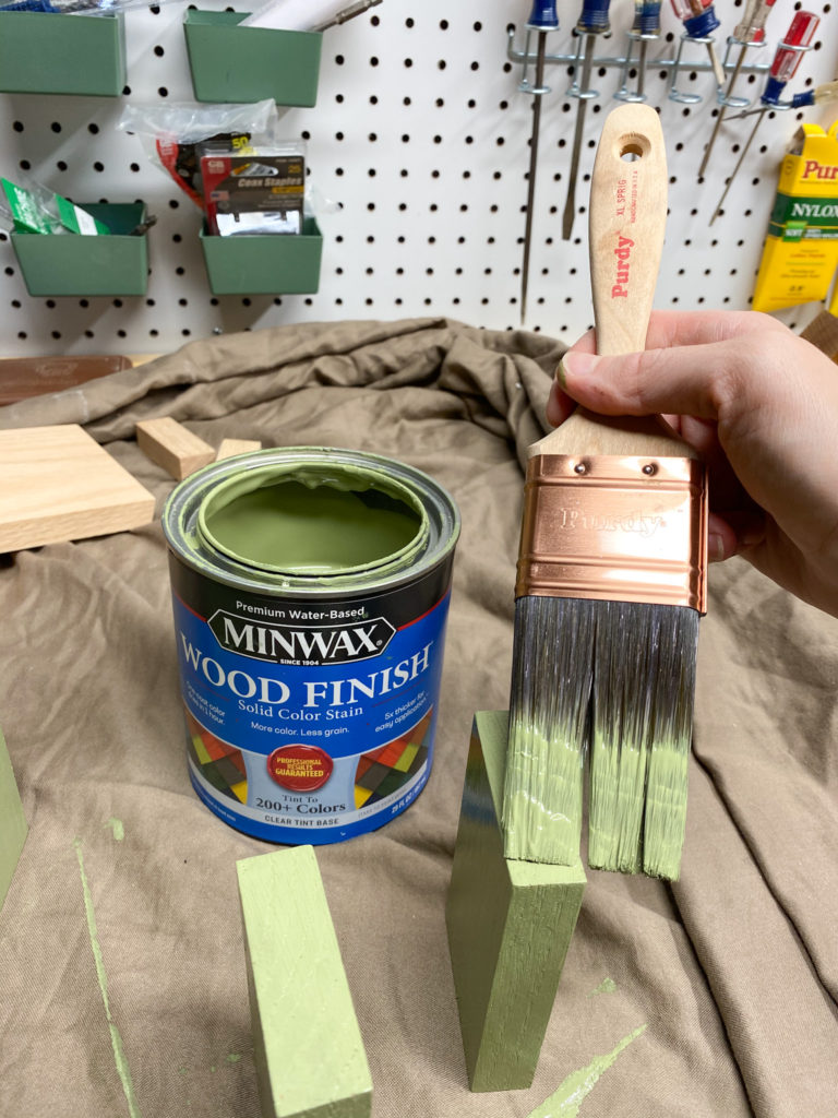 Applying Minwax Solid Color Stain to Wood