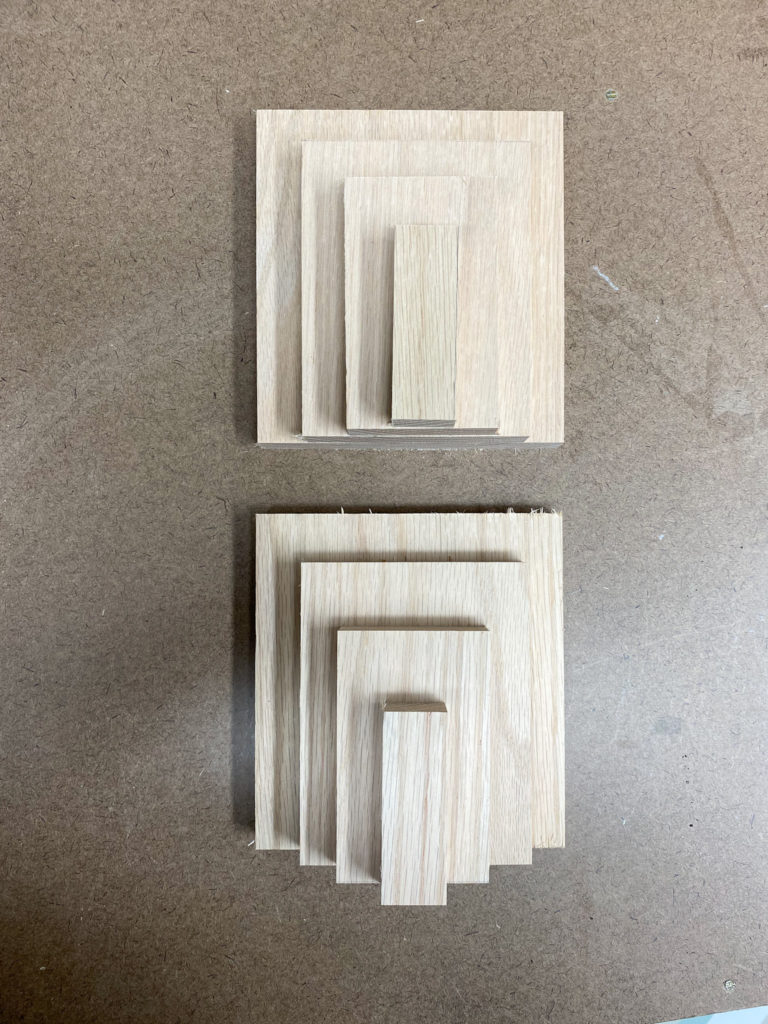 Cut Wood for Modern Bookends