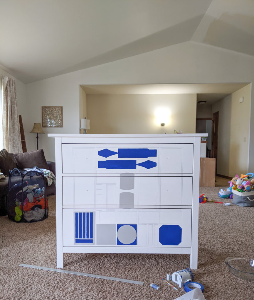 R2-D2 Half Painted Dresser