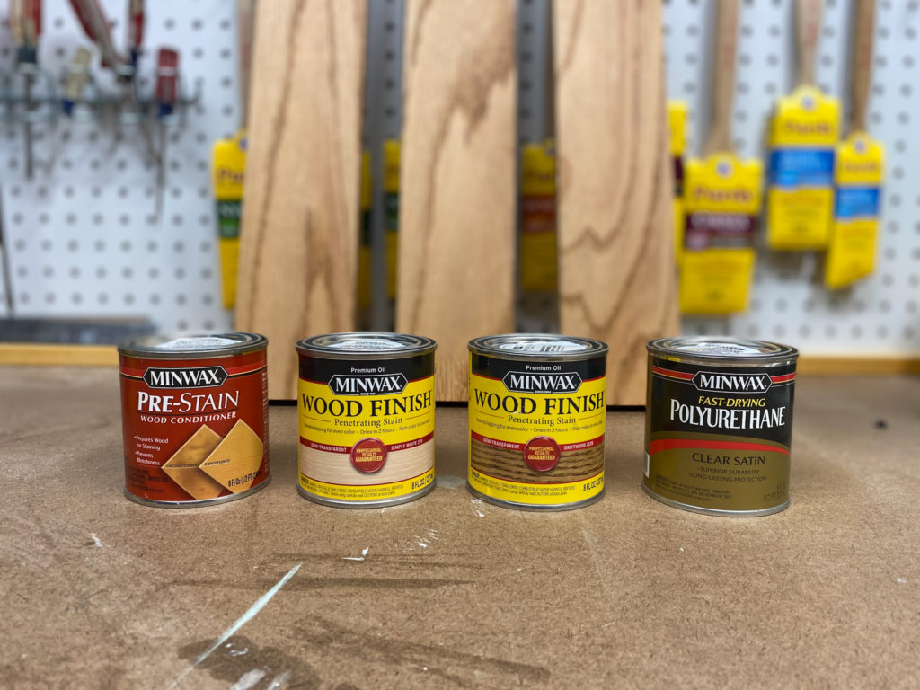 Minwax products to use when staining wood using oil based products