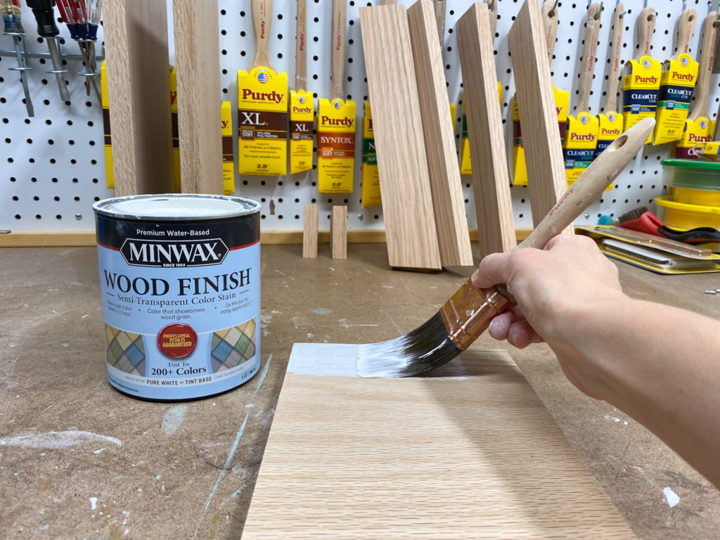 Applying Minwax Semi-Transparent Stain to Oak Wood
